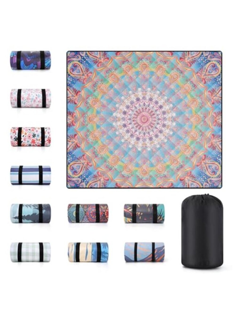 Waterproof Picnic Blanket Oversized Camping Beach Mat Foldable Portable 68x5Ft